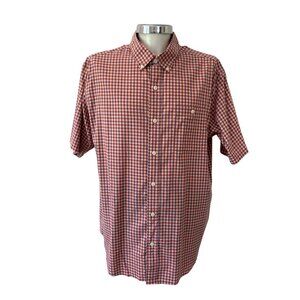 ORVIS~  Mens XL ~ Wrinkle-Free Checkered Short-Sleeve Shirt ~Classic Fit